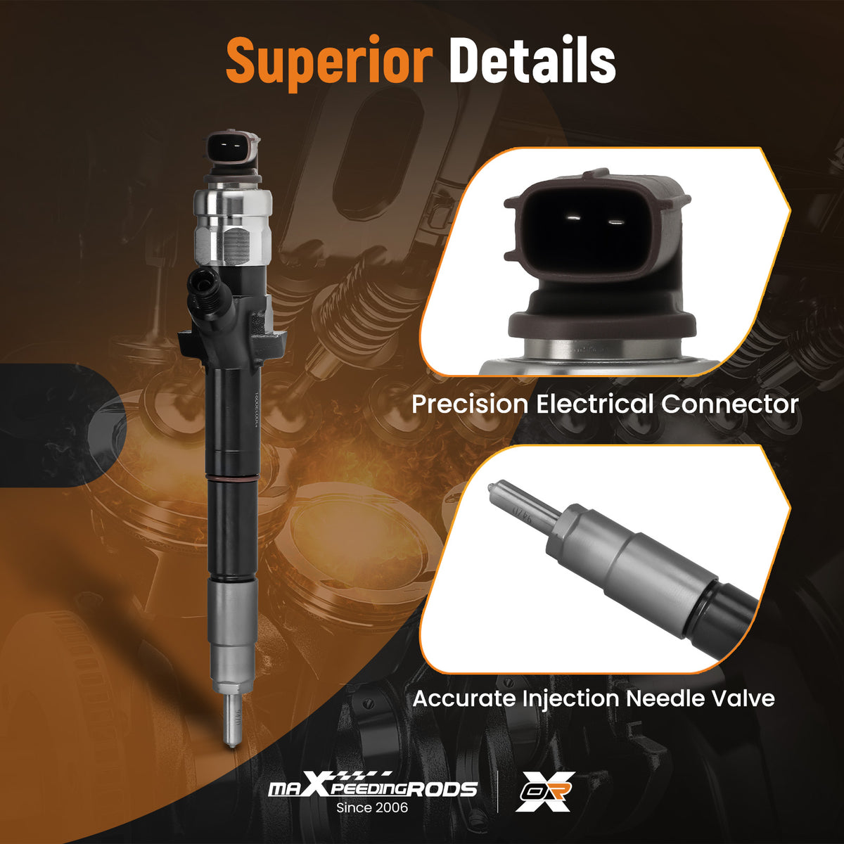 Common Rail Diesel Fuel Injector compatible For Nissan YD25 Navara Engine 095000-6250