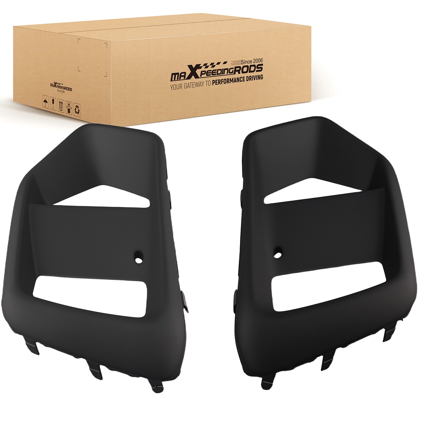 2X Front Bumper Fog Lamp Cover Set compatible For Ford Focus RS 2.3L 2016-2018 G1EZ17B814B