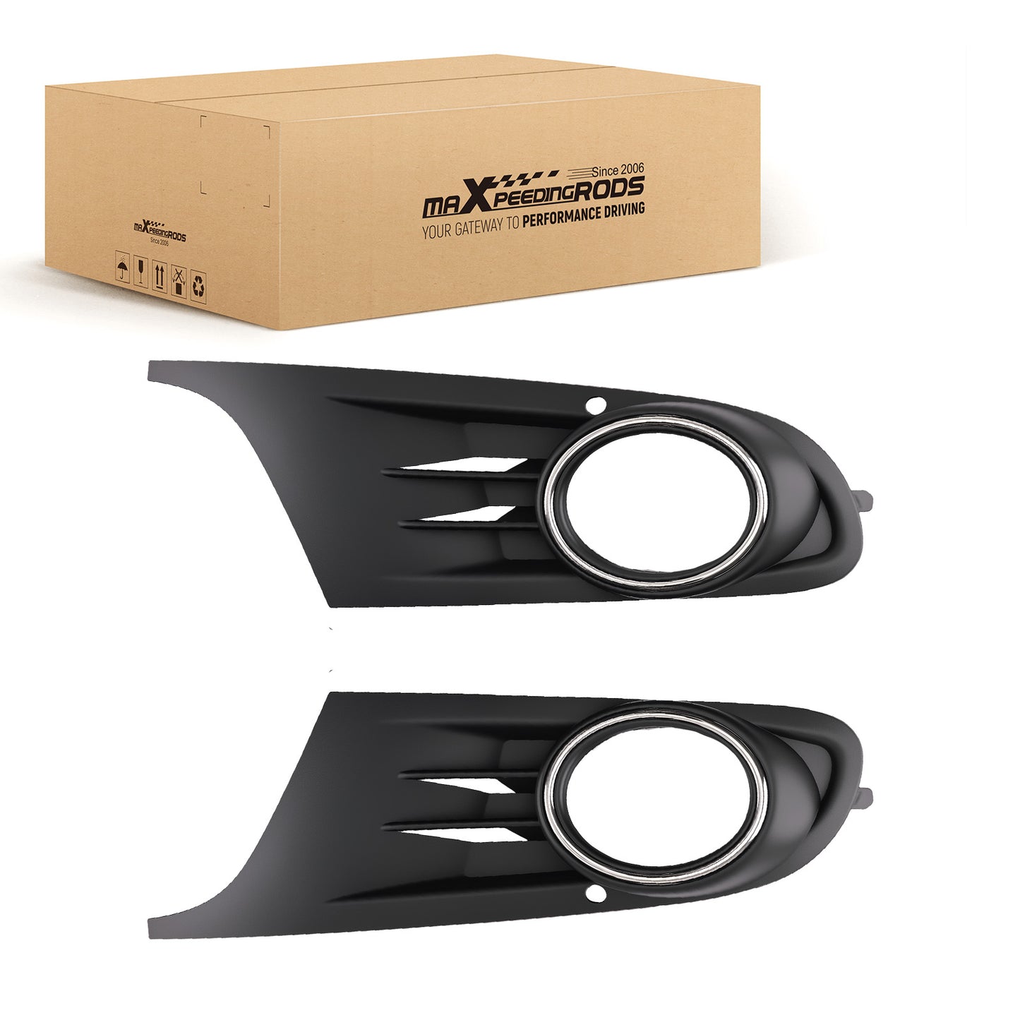 Bumper Fog Lamp Cover compatible for Volkswagen Golf GTI 4-Door 2013 5K0853665 5K0853666