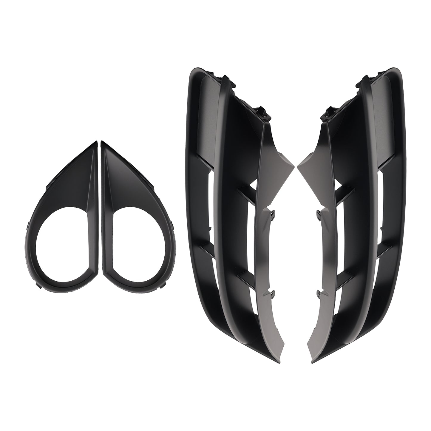 4PCS Front Bumper Fog Light Cover compatible For Audi Q7 2010-2015 4L0807681B 4L0807682B