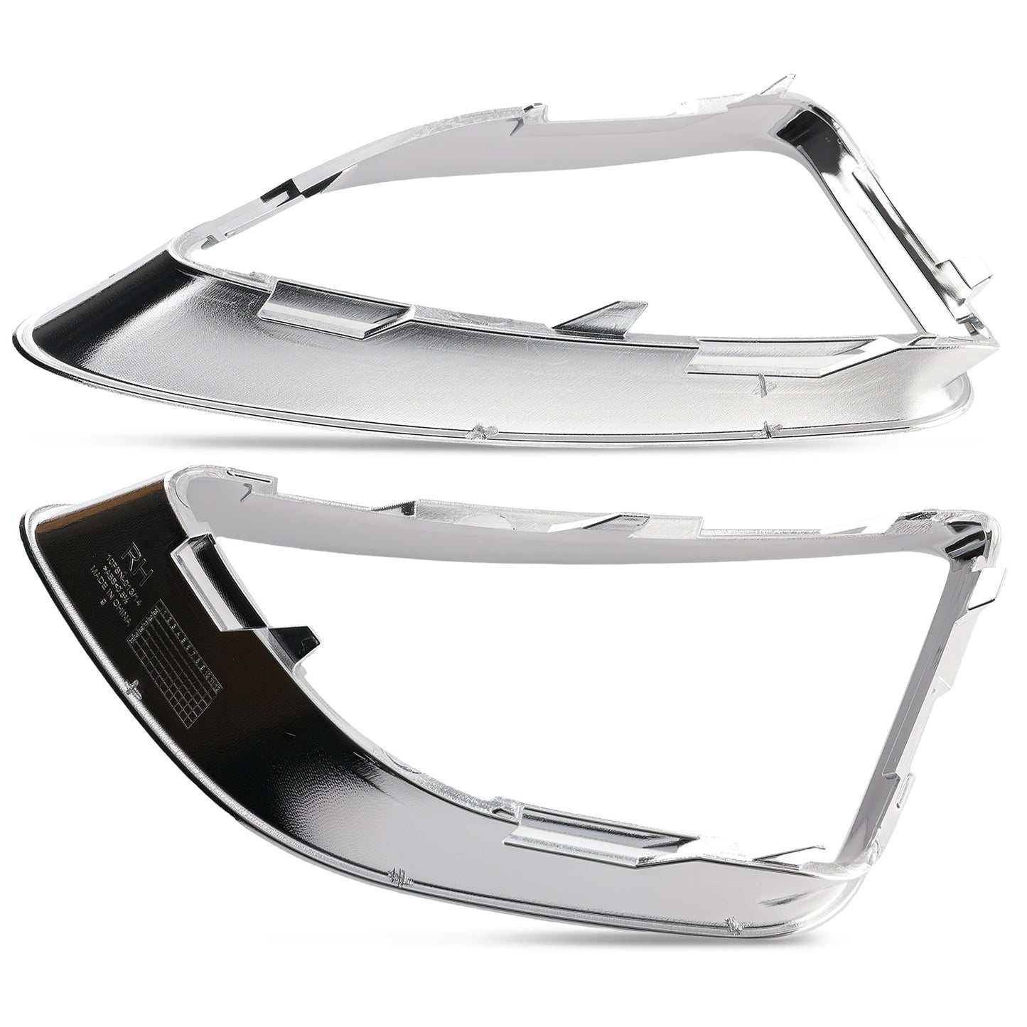 Pair Front Chrome Fog Lamp Grille Cover compatible For Ford Fusion 2010-2012 AE5Z17E811F