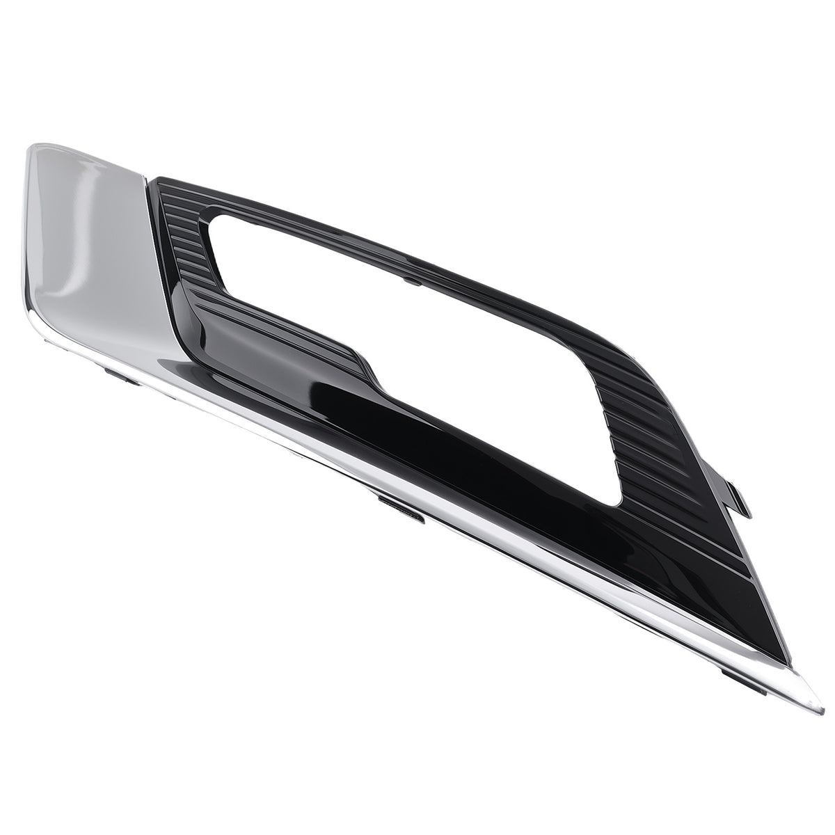 Pair Fog Lamp Grille Chrome Black compatible For Ford Fusion 2.7L V6 DOHC 2017 2018 2019