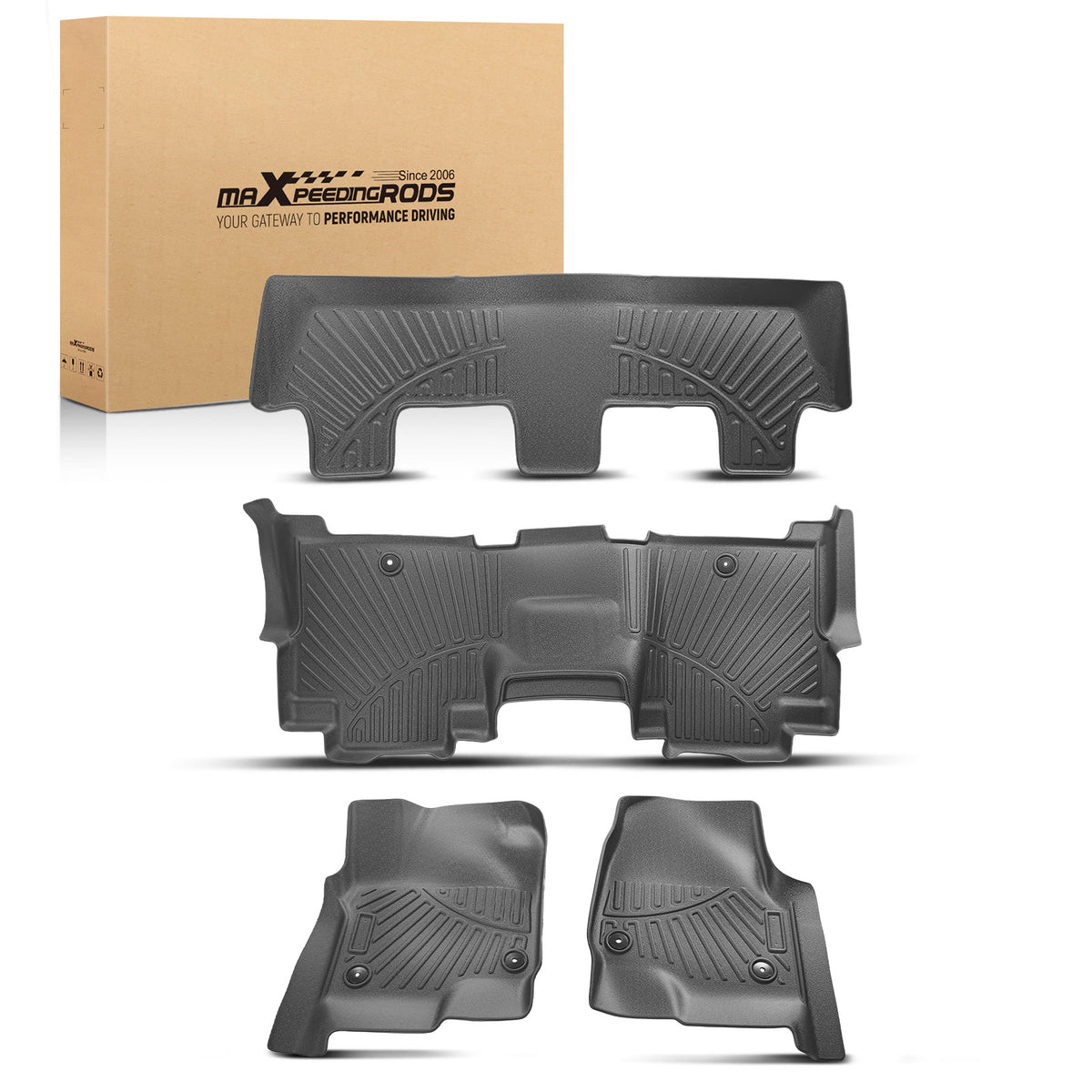 Floor Mats Liner Set compatible For Ford ExpeditionExpedition Max 8 seats 2018-2024