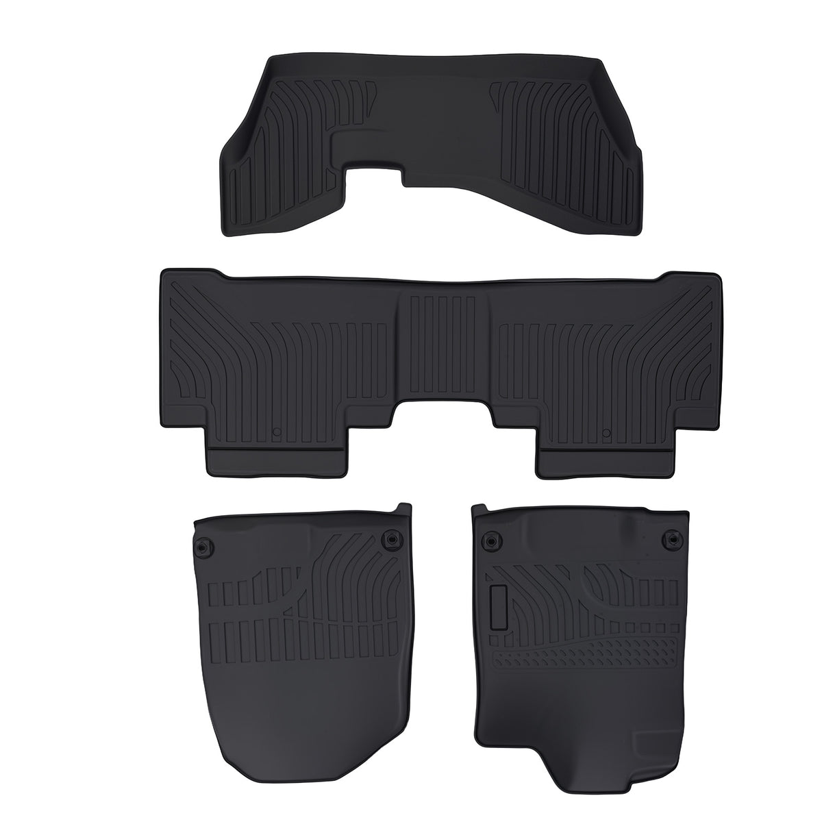 3 Row Floor Mats compatible For Acura MDX 2014-2020  7 compatible For Seat TPE Rubber Black Waterproof
