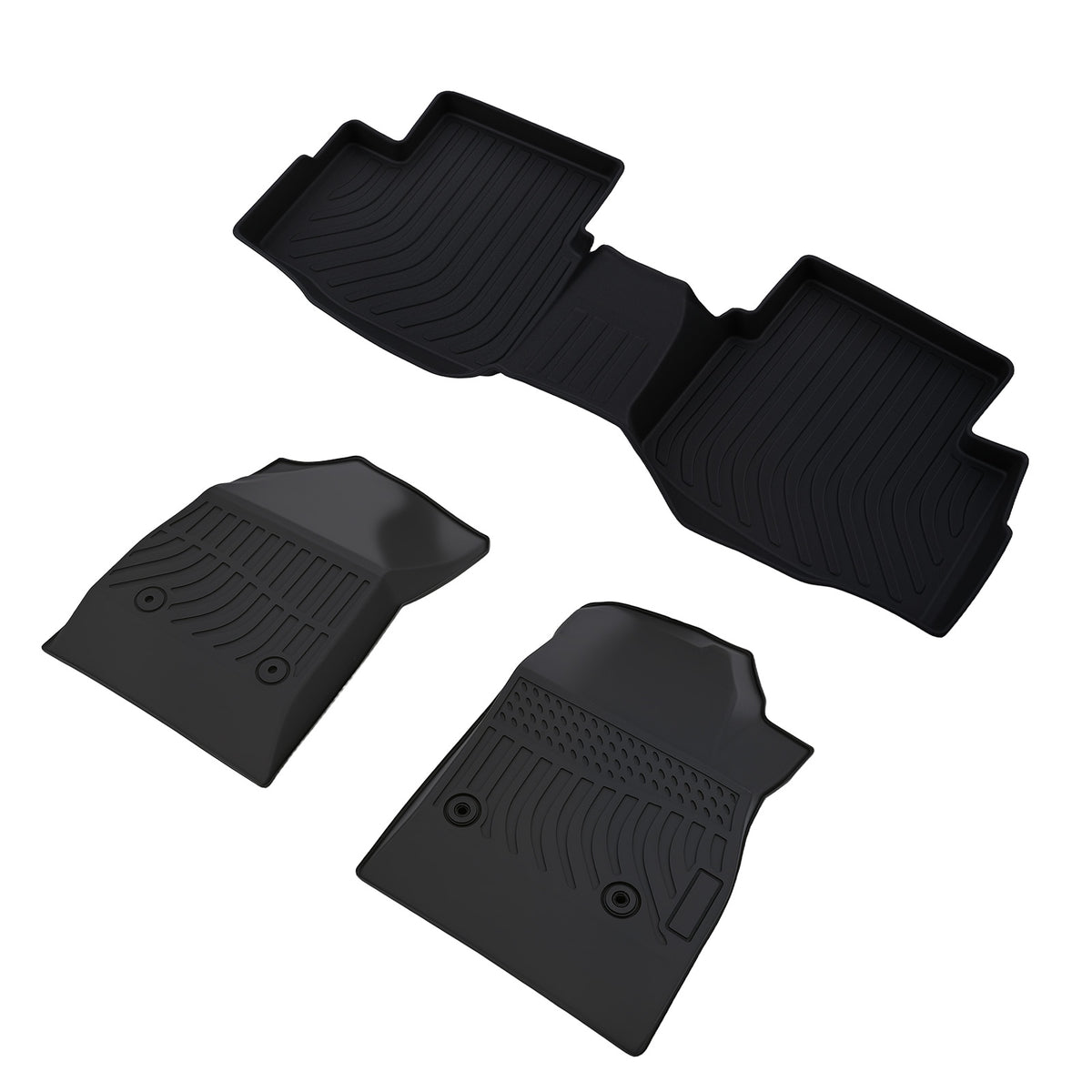 All- Weather Floor Mats compatible For Chevrolet Cruze 2016-2019 Black TPE Rubber Set