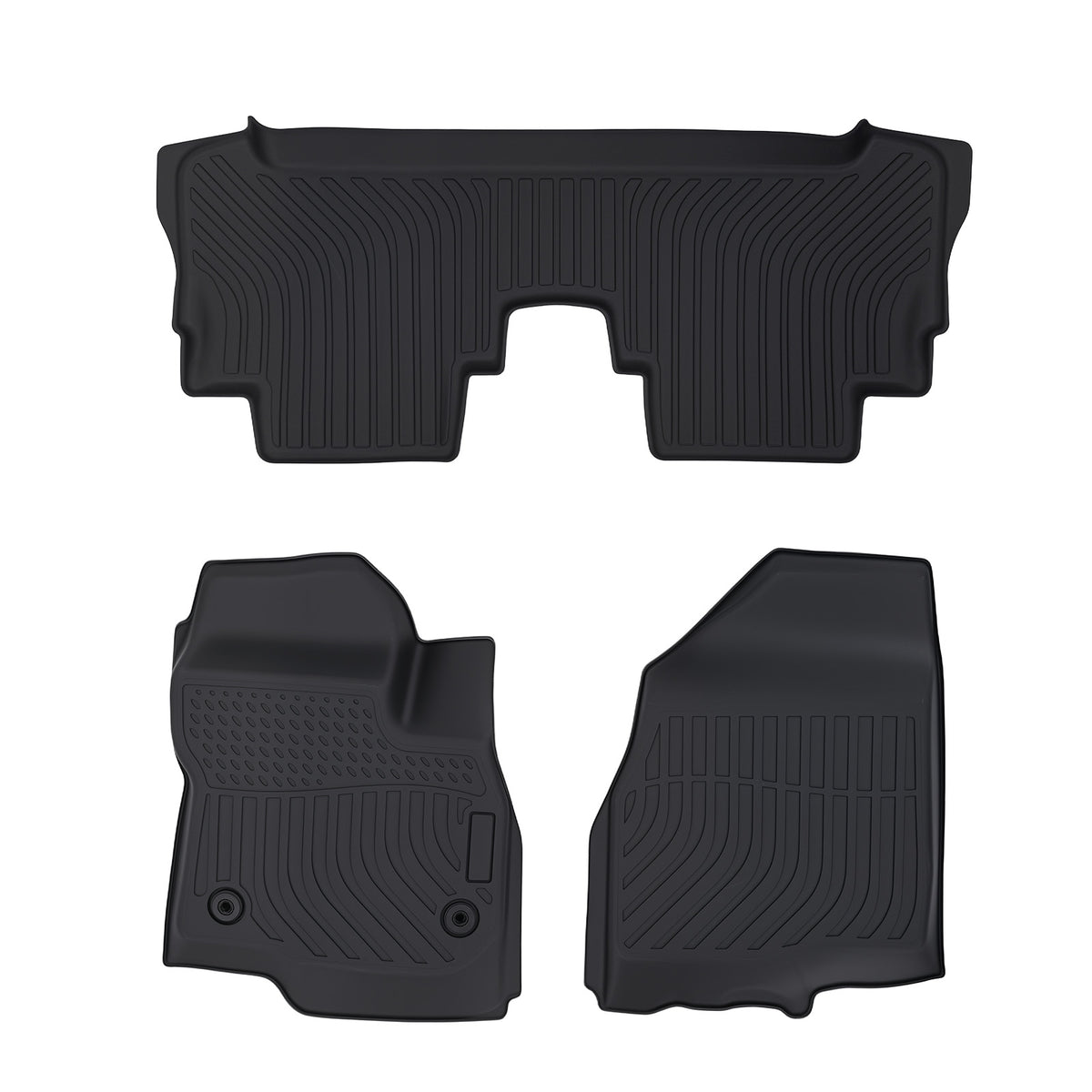 All- Weather Black Floor Mats compatible For Chevrolet Bolt EV 2017-2023 TPE Rubber