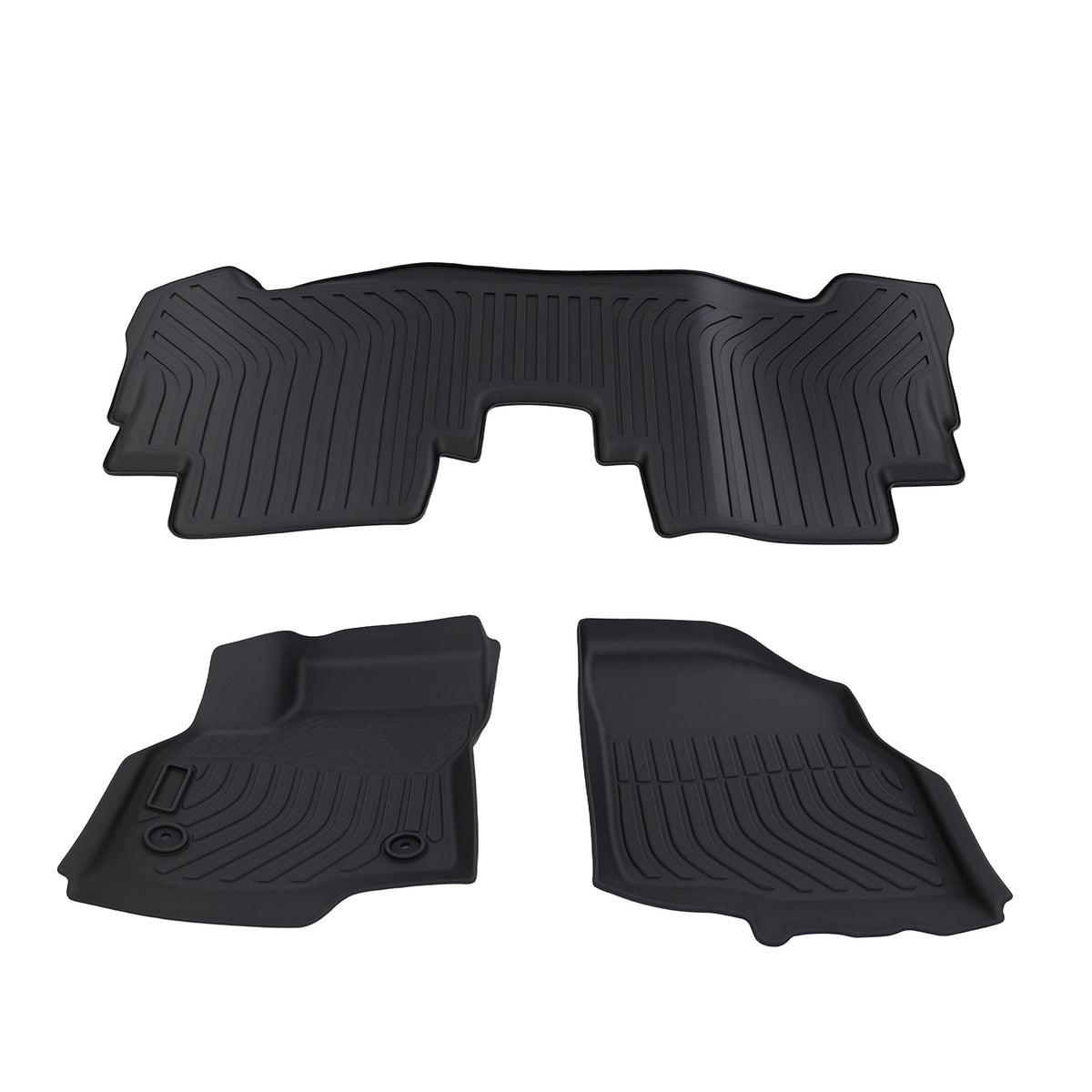 All- Weather Black Floor Mats compatible For Chevrolet Bolt EV 2017-2023 TPE Rubber