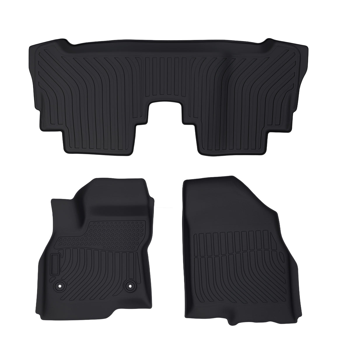 All- Weather Black Floor Mats compatible For Chevrolet Bolt EV 2017-2023 TPE Rubber