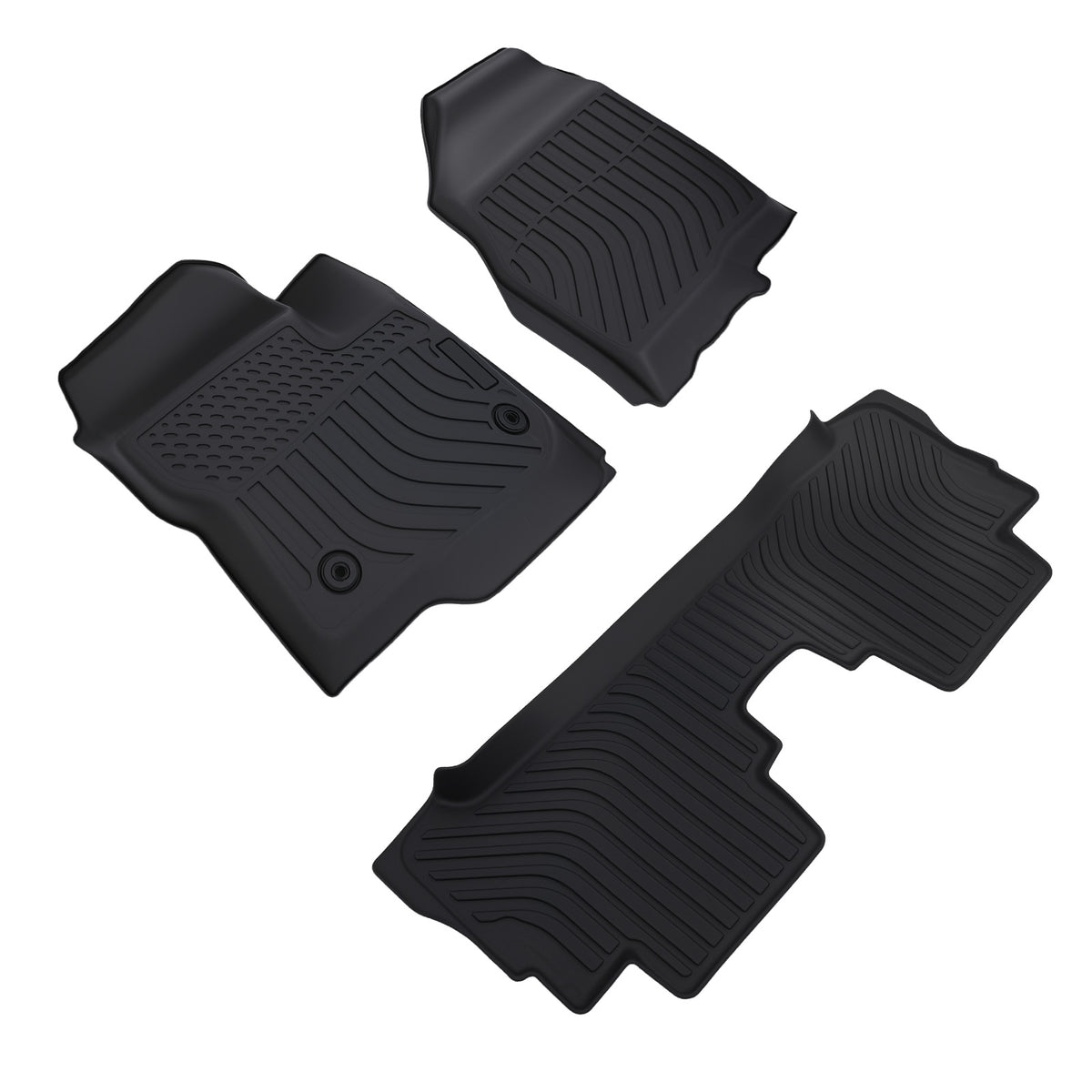 All- Weather Black Floor Mats compatible For Chevrolet Bolt EV 2017-2023 TPE Rubber