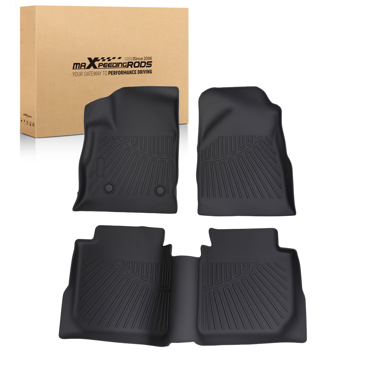 Carpet Floor Mats compatible For Cadillac XT5 2017-2025 Black TPE Waterproof Floor Liners