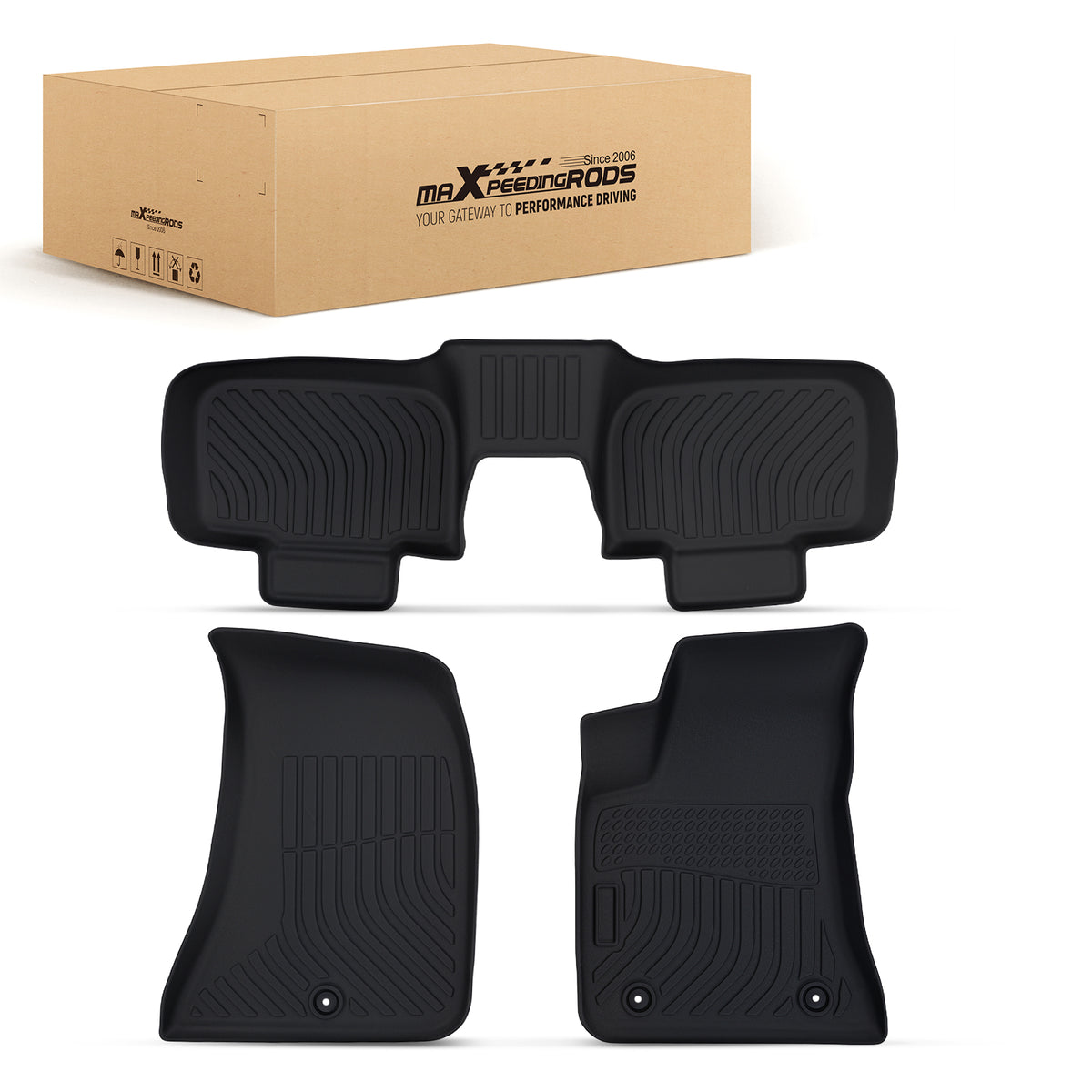 All  Weather Rubber Floor Mat Liner compatible For Dodge Charger compatible For Chrysler 300 300C 2011-2023