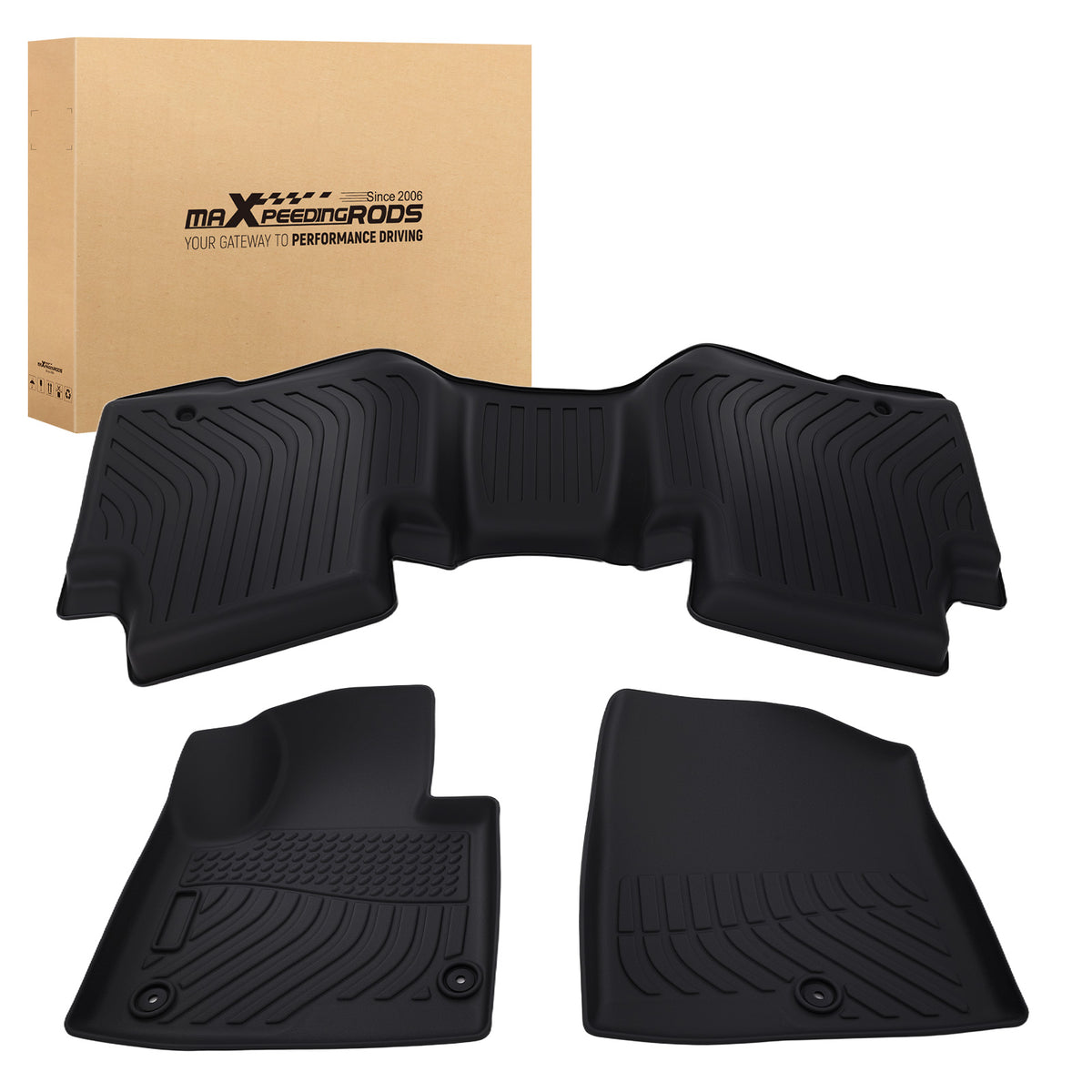 All  Weather Floor Mat Set compatible For Hyundai Santa Fe Sport 2013-2018 5-Passenger