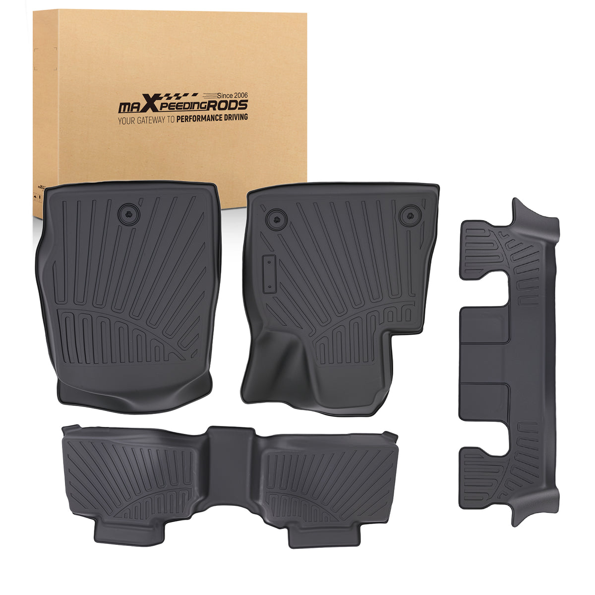 6 compatible For Seat Floor Mats compatible For Ford Explorer 2020-2025 TPE Rubber All- Weather Waterproof