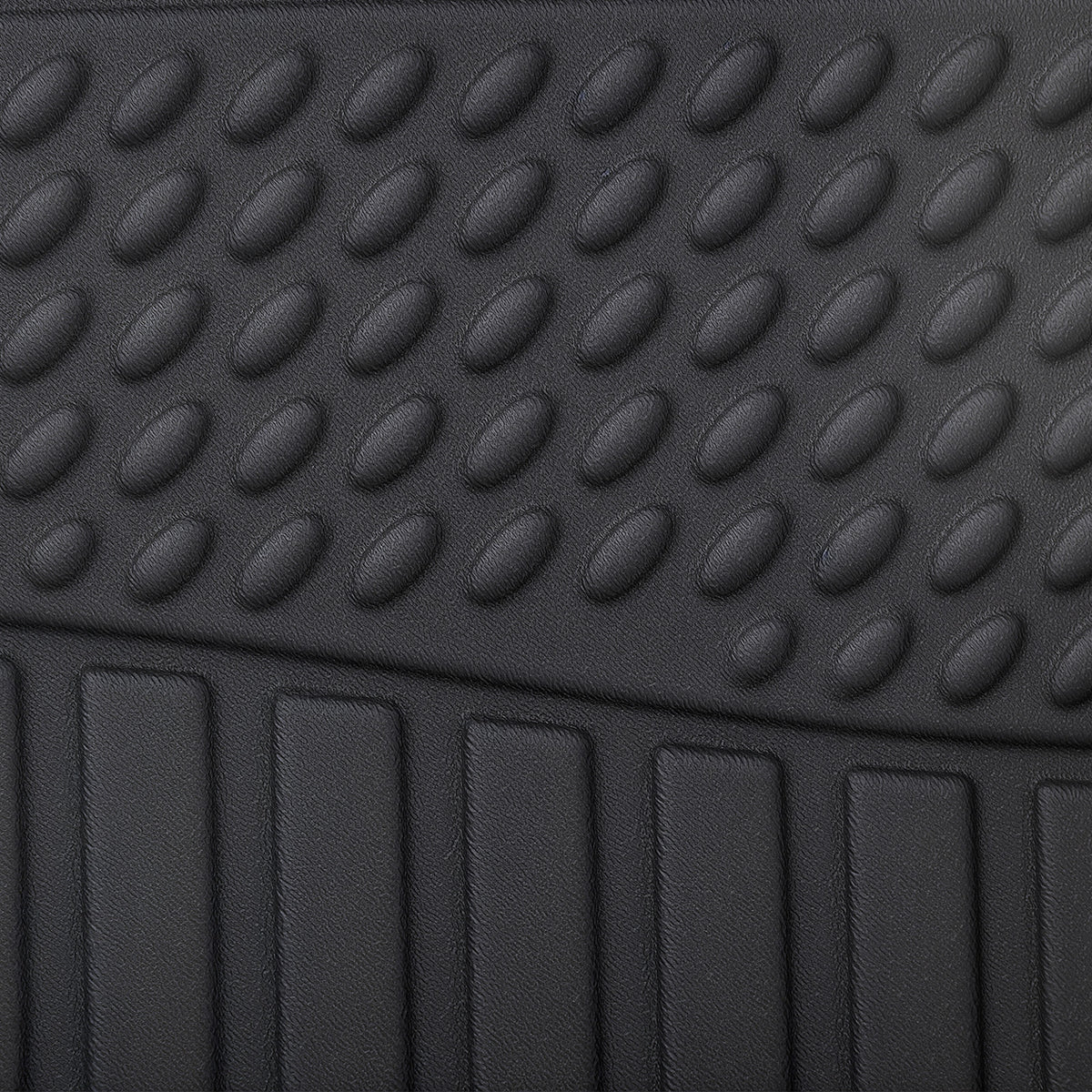 Black Floor Mats Set compatible For Ford F-250 F-350 F-450 2012-2016 All  Weather TPE