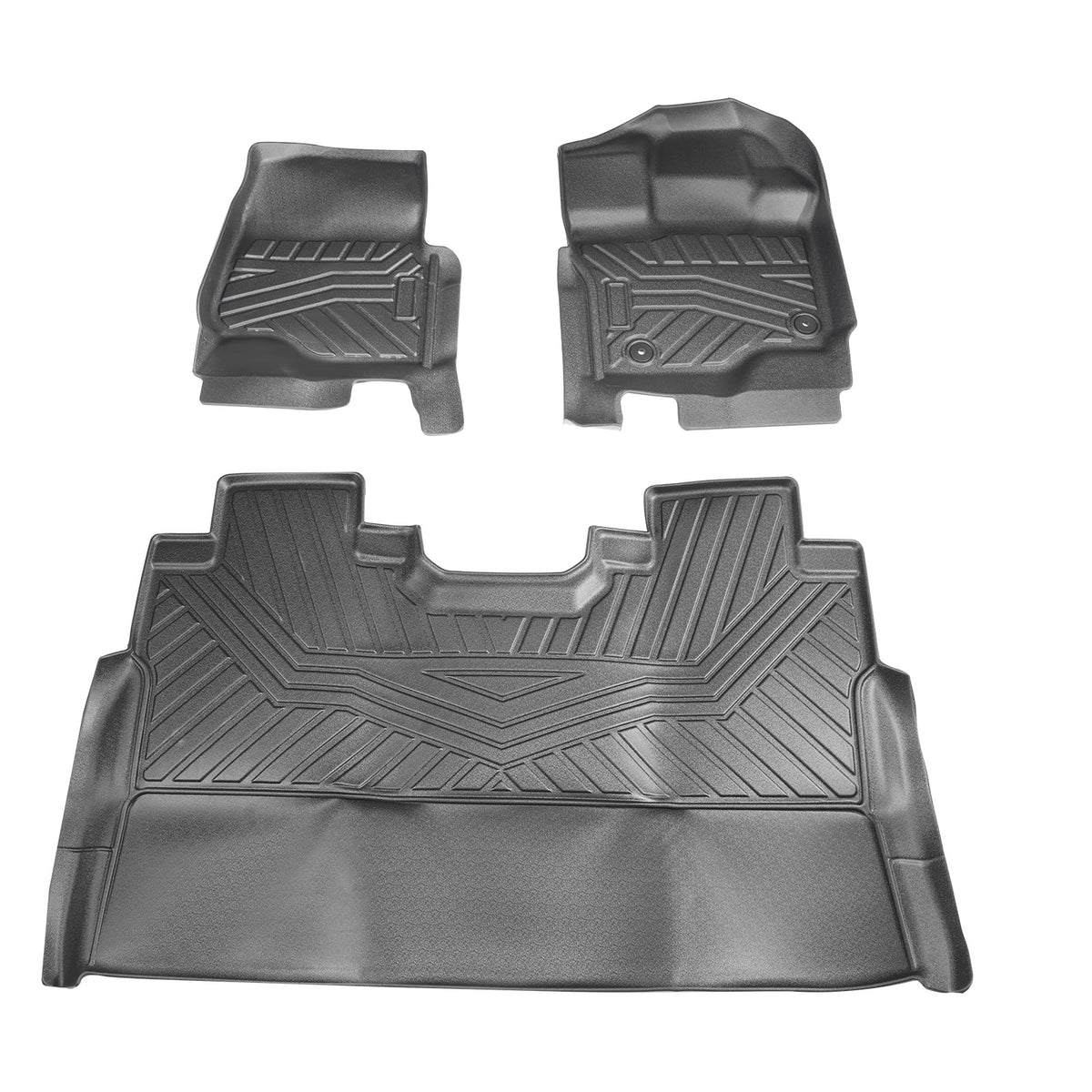 TPE Floor Mat Liners compatible For Ford F-150 Super Crew Cab 15-24 All  Weather Waterproof