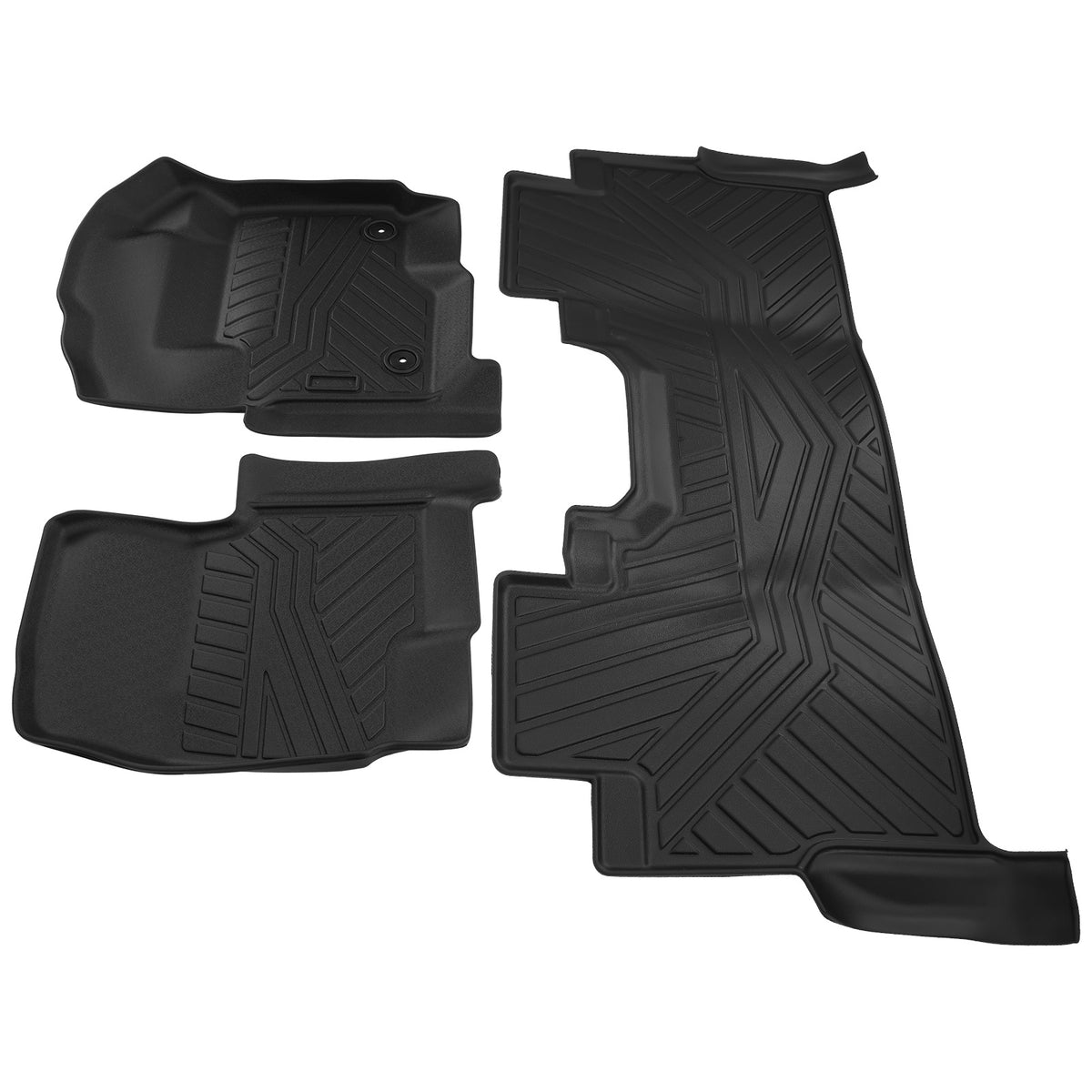 3x Floor Liner Mat compatible For Ford F-250/F-350/F-450/F-550 2017-2024 All  Weather