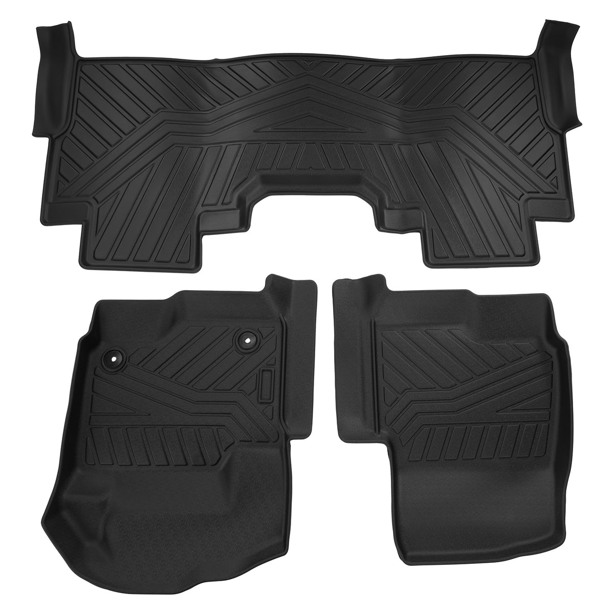 3x Floor Liner Mat compatible For Ford F-250/F-350/F-450/F-550 2017-2024 All  Weather