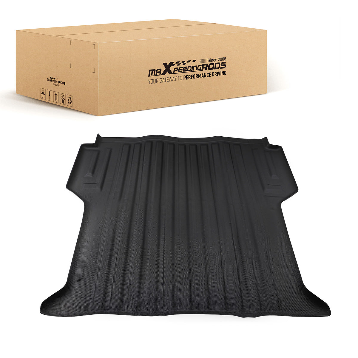 Rear Truck Bed Mat compatible For Ford Ranger 2024 5FT Black TPE All  Weather Load Mat