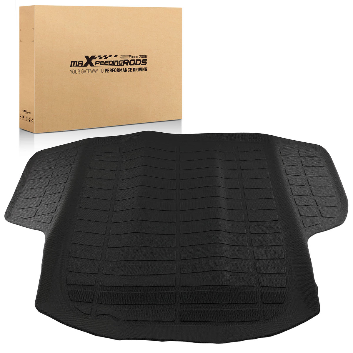 All- Weather Rear Cargo Mat compatible For Honda Accord 2018-2022 Black TPE Boot Trunk Liner