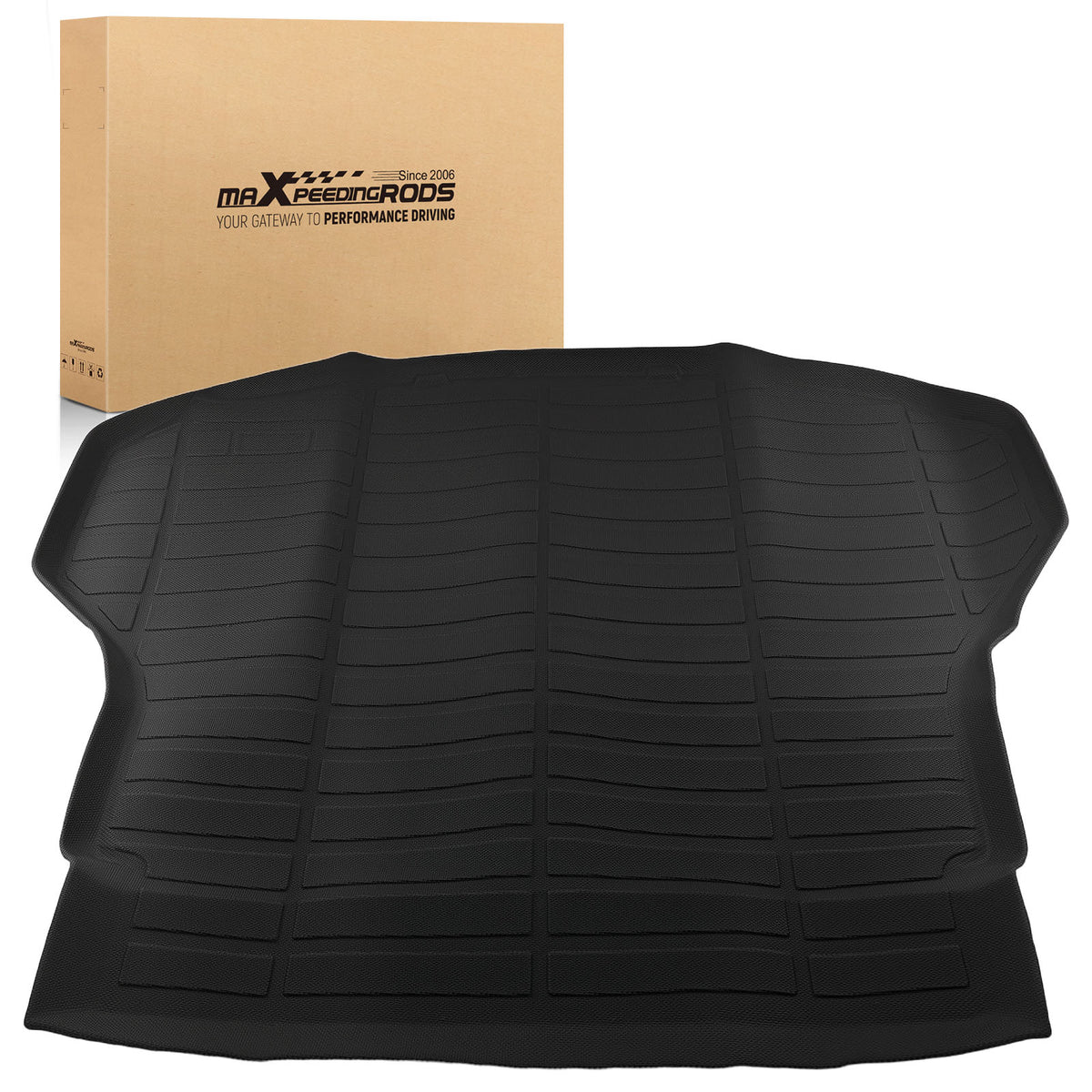 All  Weather Black Cargo Liner compatible For Hyundai Elantra 2021-2024 TPE Trunk Mat