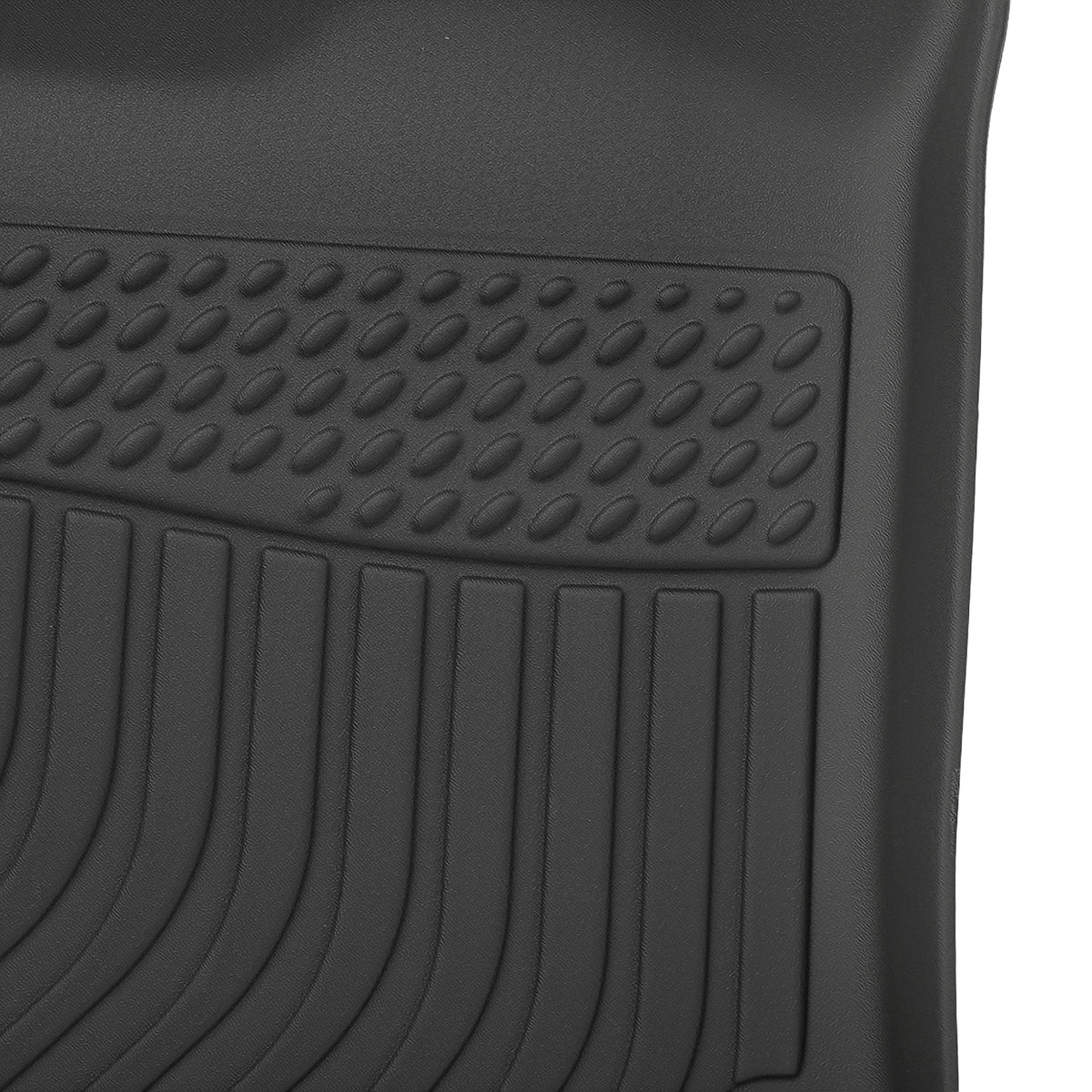 Black TPE Carpet Floor Mats compatible For Hyundai Kona 2018-2023 Waterproof FrontRear