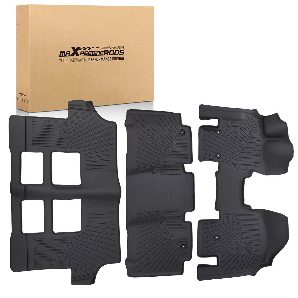 All  Weather TPE Floor Mats Full Set compatible For Honda Odyssey 2011-2017 Car Carpet