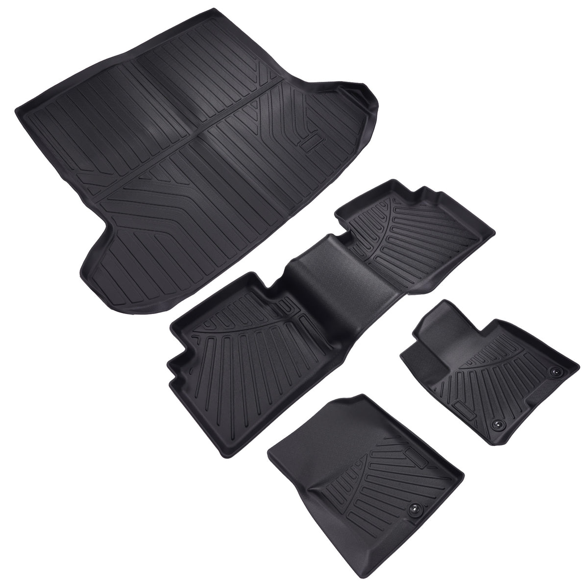 3D Floor MatsCargo Liner Full Cover compatible For Hyundai Tucson 2022-2024 Rubber TPE