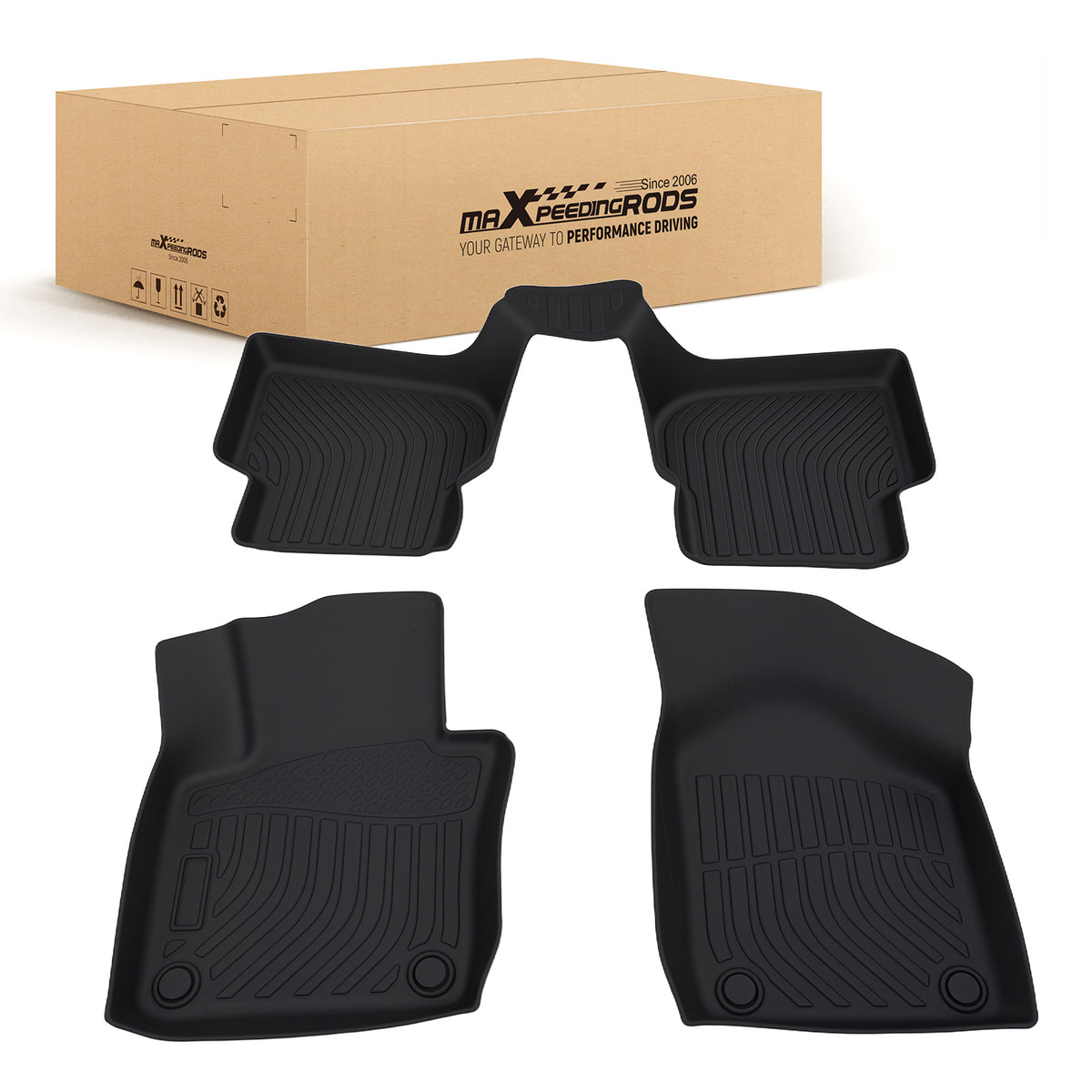 All- Weather Carpet Floor Mats compatible For Volkswagen Jetta 2011-2018 TPE Anti-Slip