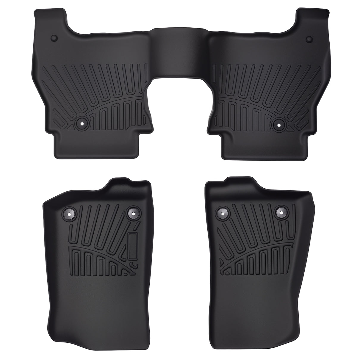 All  Weather Floor Mats Rubber Liners compatible For Jeep Gladiator 2020 2021 2022-2024