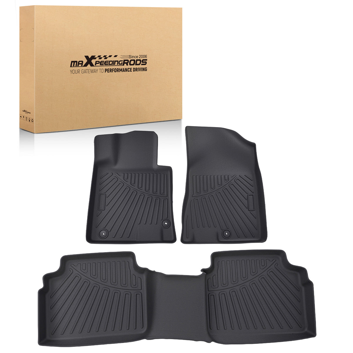 All- Weather Floor Mats compatible For Kia K5/Compatible For Hyundai Sonata Non-Hybrid 2020-2025 Black TPE