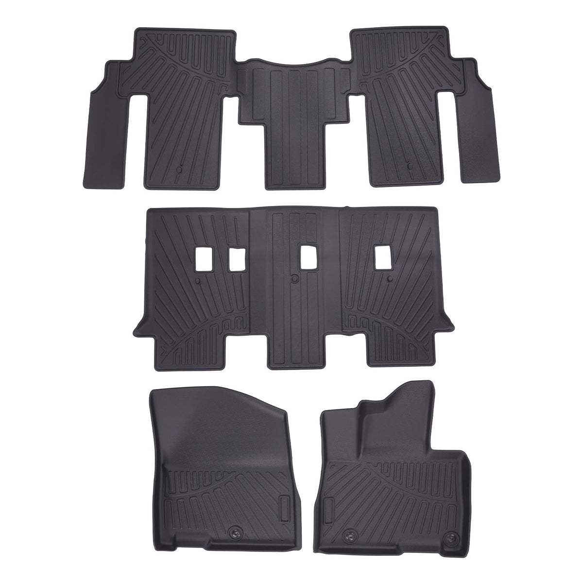 3 Row Floor Mats Liner compatible For Kia Carnival MPV 8 Seats Models 2022-2024 All  Weather