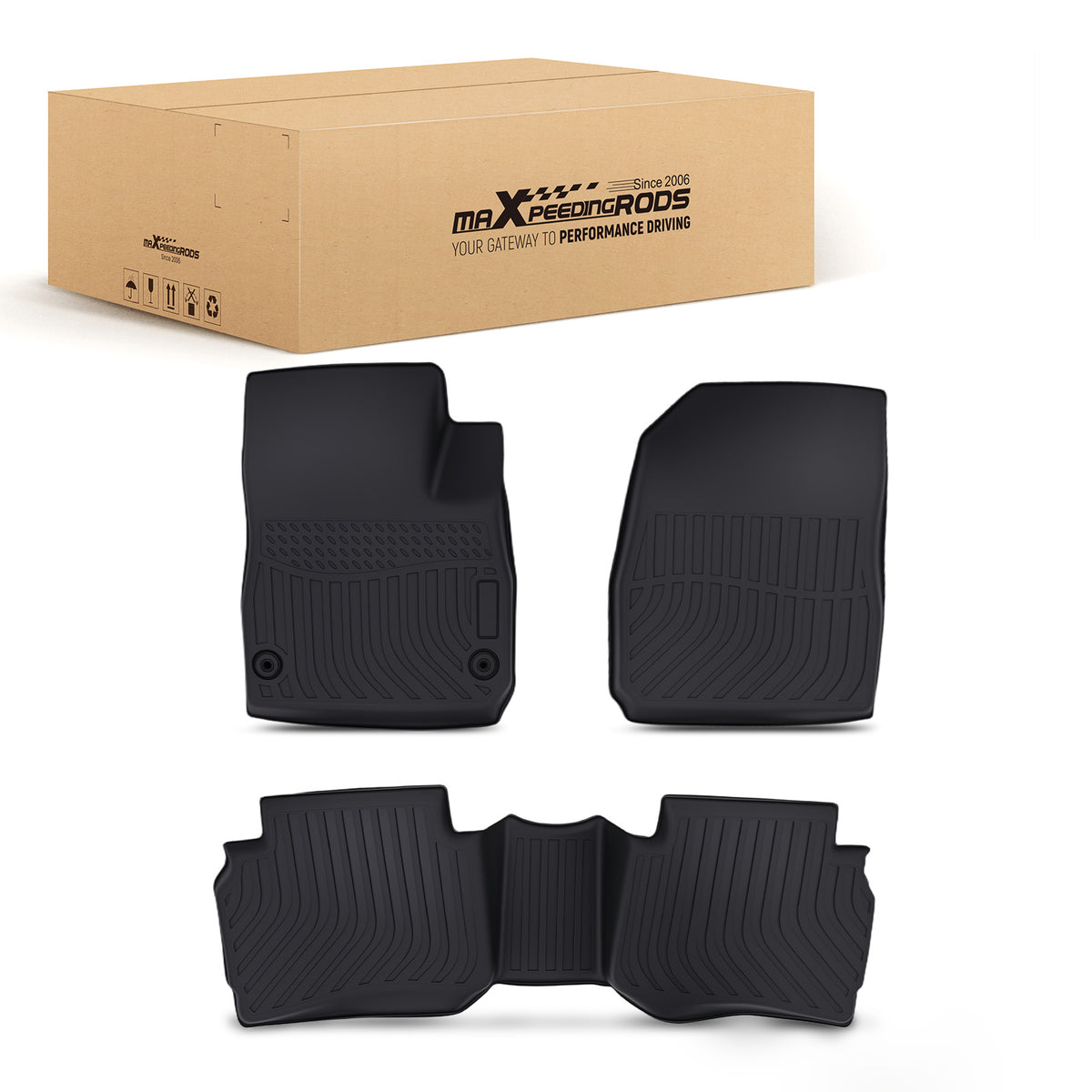 Carpet Floor Mats compatible For Chevrolet Malibu 2016-2023 TPE Anti-Slip Floor Liners