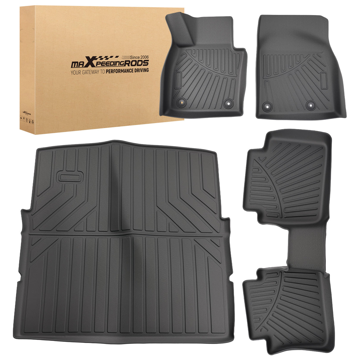 3D Floor Mats Cargo Liner compatible For Mazda CX-50 2023-2025 Anti-Slip TPE All  Weather