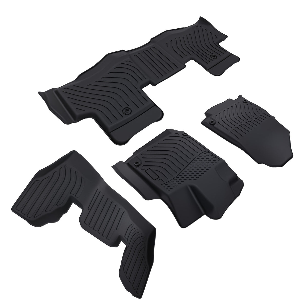 All  Weather Floor Mat Set compatible For Acura MDX 2022-2025 Black TPE Rubber Anti-Slip