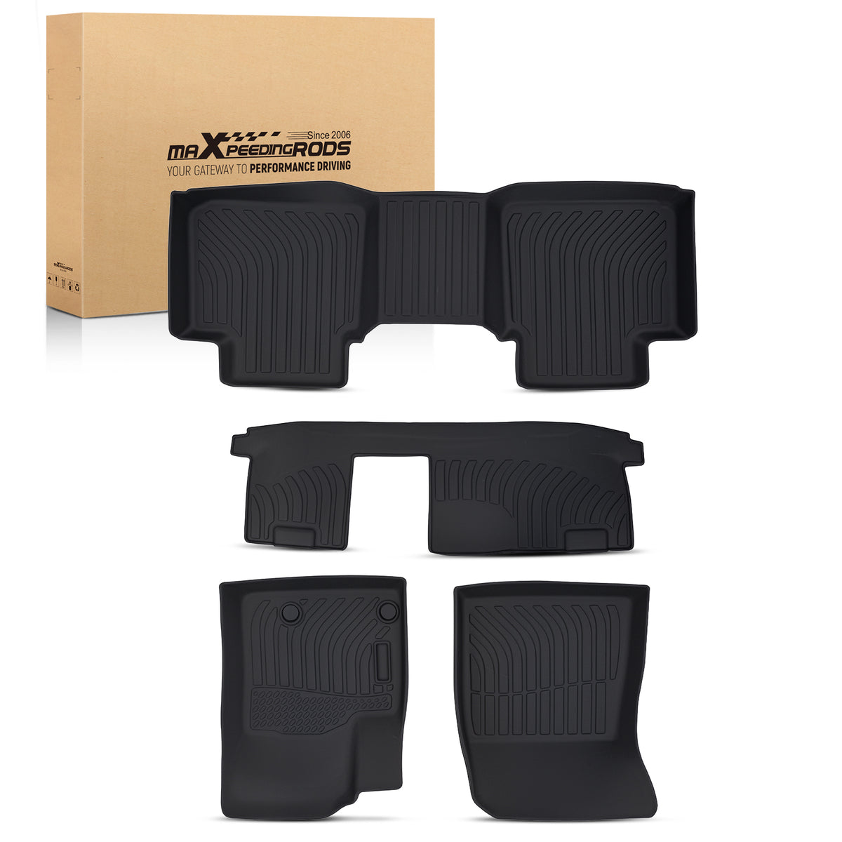 All- Weather Carpet Floor Mats compatible For Mitsubishi Outlander 2022-2025 TPE Rubber
