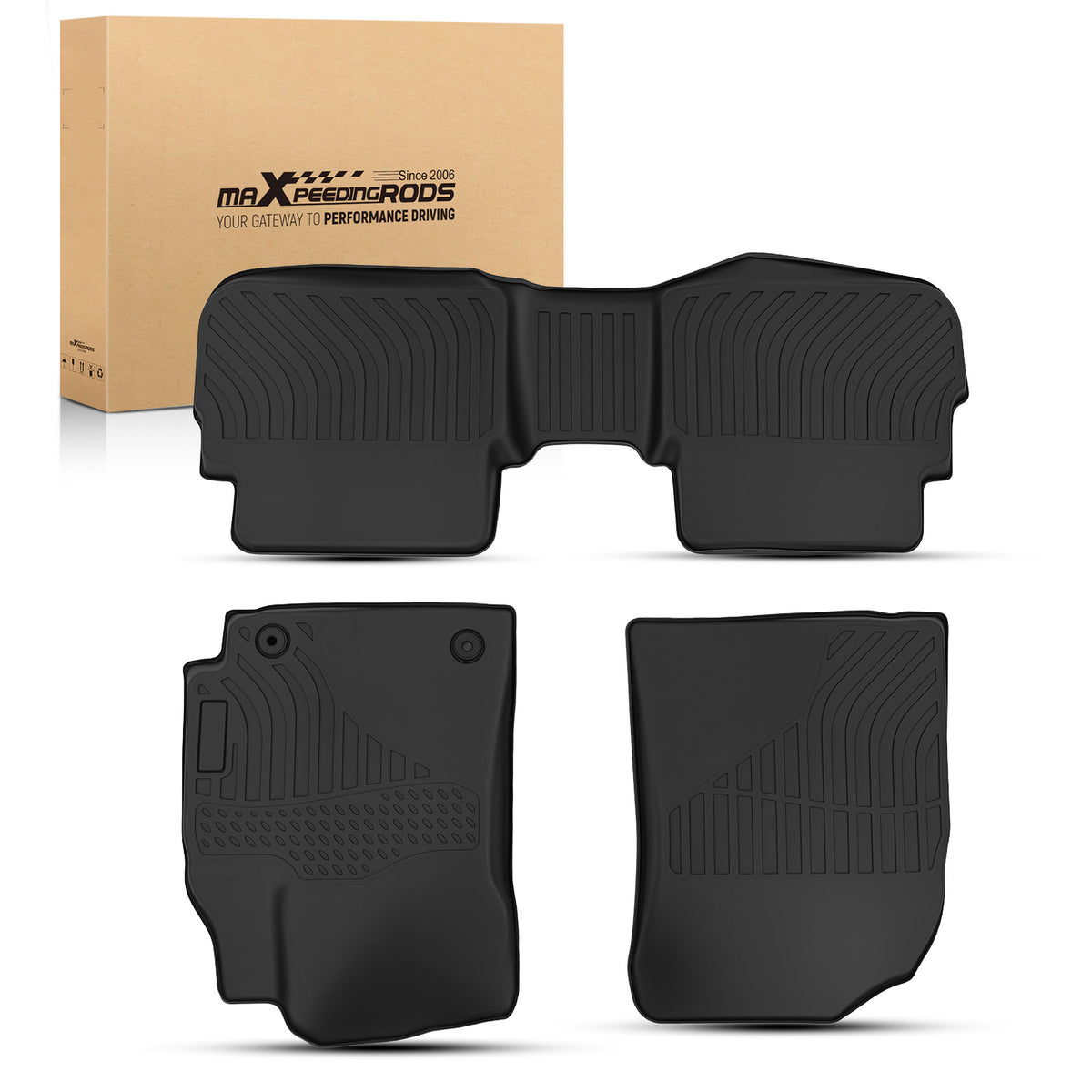 All  Weather Floor Mat Set compatible For Toyota Corolla 2009-2013 Waterproof Black