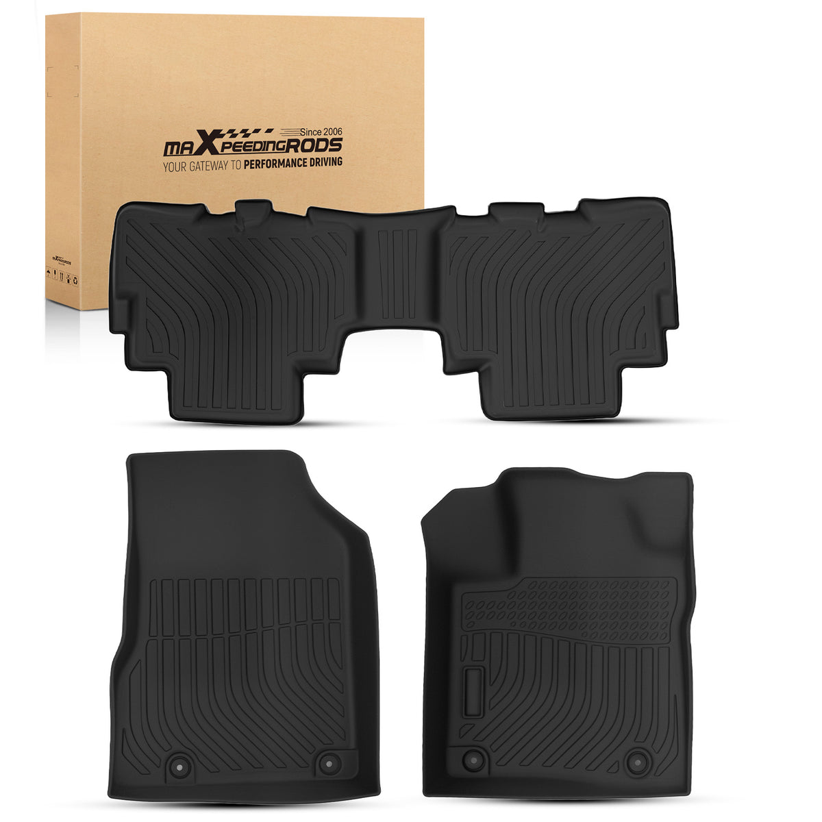 All- Weather Carpet Floor Mats compatible For Nissan Murano 2019-2023 Black TPE Anti-Slip