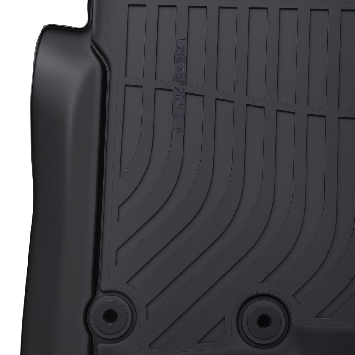 Black All  Weather Floor Mats compatible For Nissan Titan/Titan XD 2016-2021  TPE Set