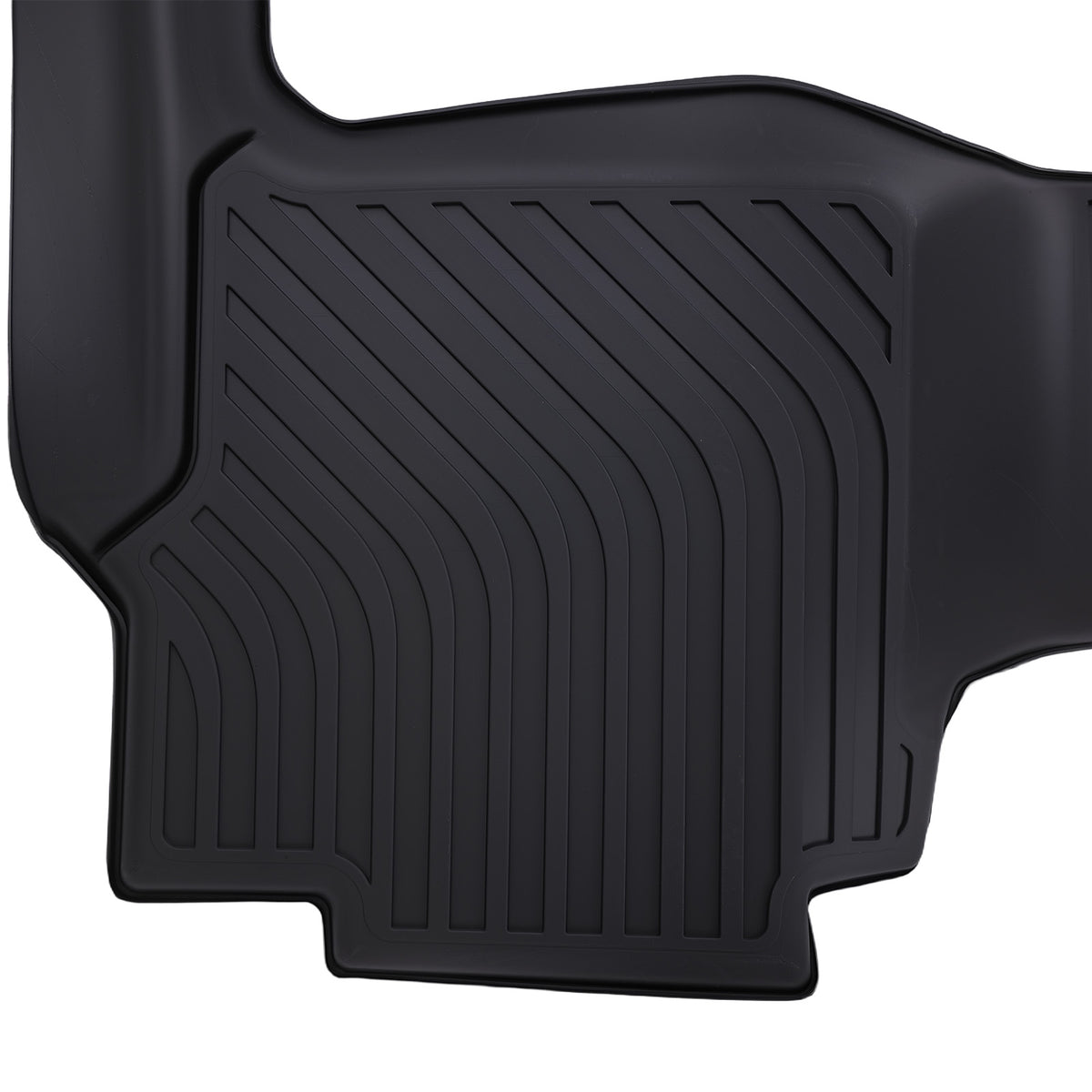 Black All  Weather Floor Mats compatible For Nissan Titan/Titan XD 2016-2021  TPE Set