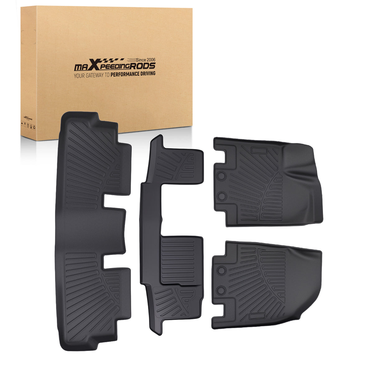 All- Weather TPE Floor Mats compatible For INFINITI QX60 2022-2025 Black Floor Liners