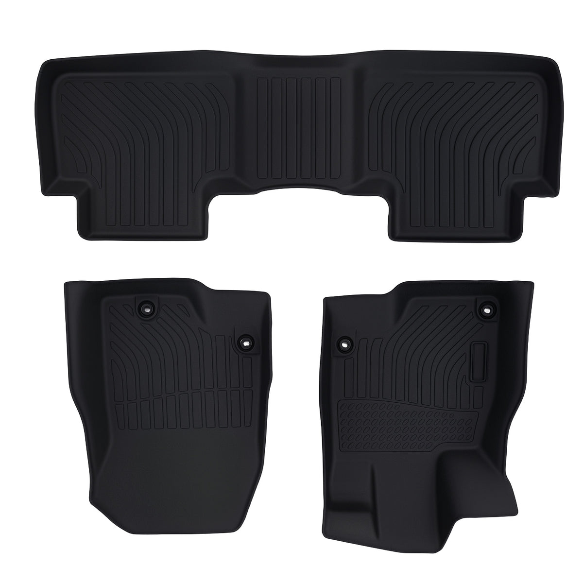 All  Weather Floor Mats compatible For Acura RDX 2019-2025 TPE Rubber Black Waterproof