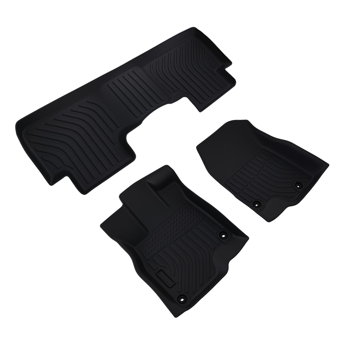 All  Weather Floor Mats compatible For Acura RDX 2019-2025 TPE Rubber Black Waterproof