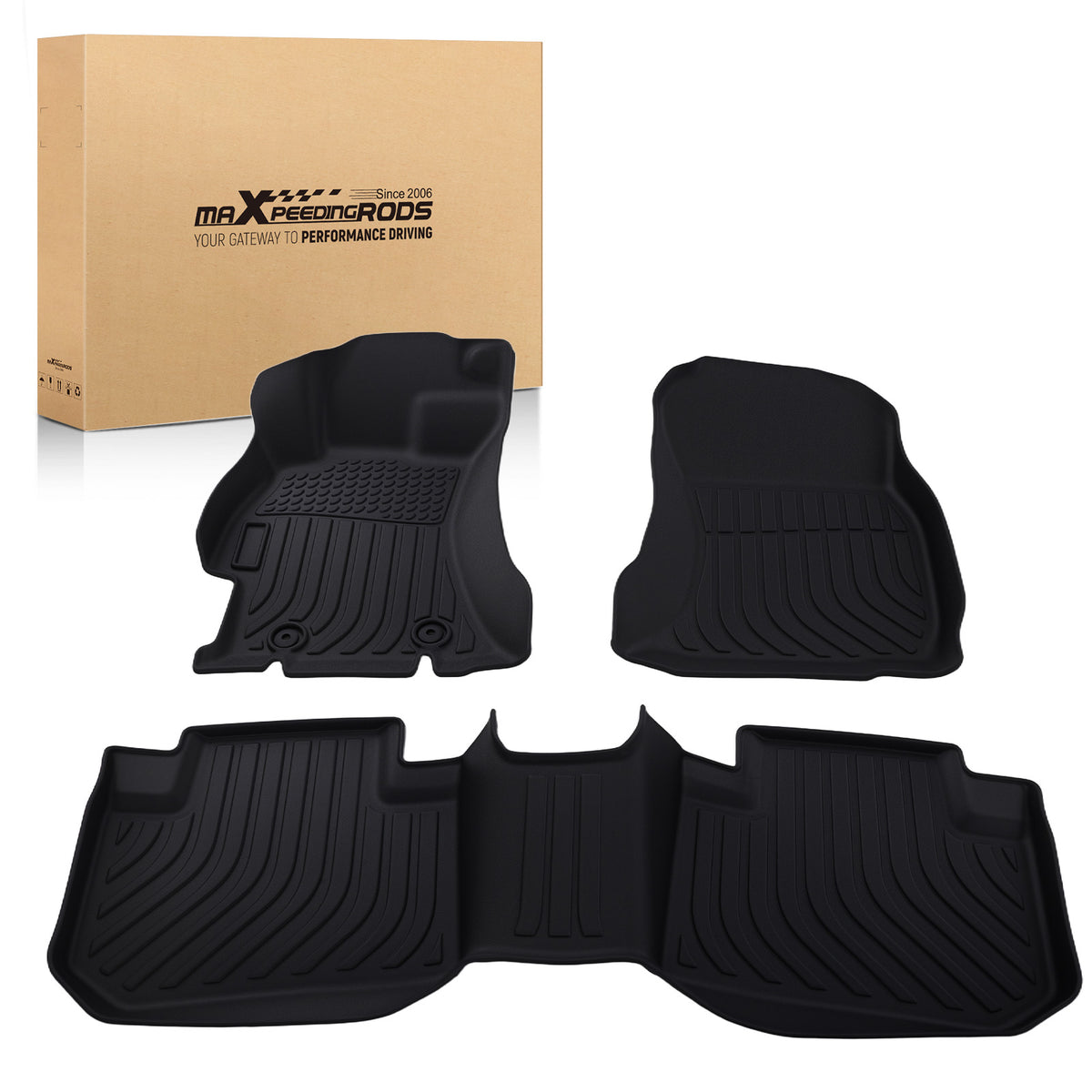All  Weather Carpet Floor Mats compatible For Subaru Forester 2014-2018 Waterproof Black