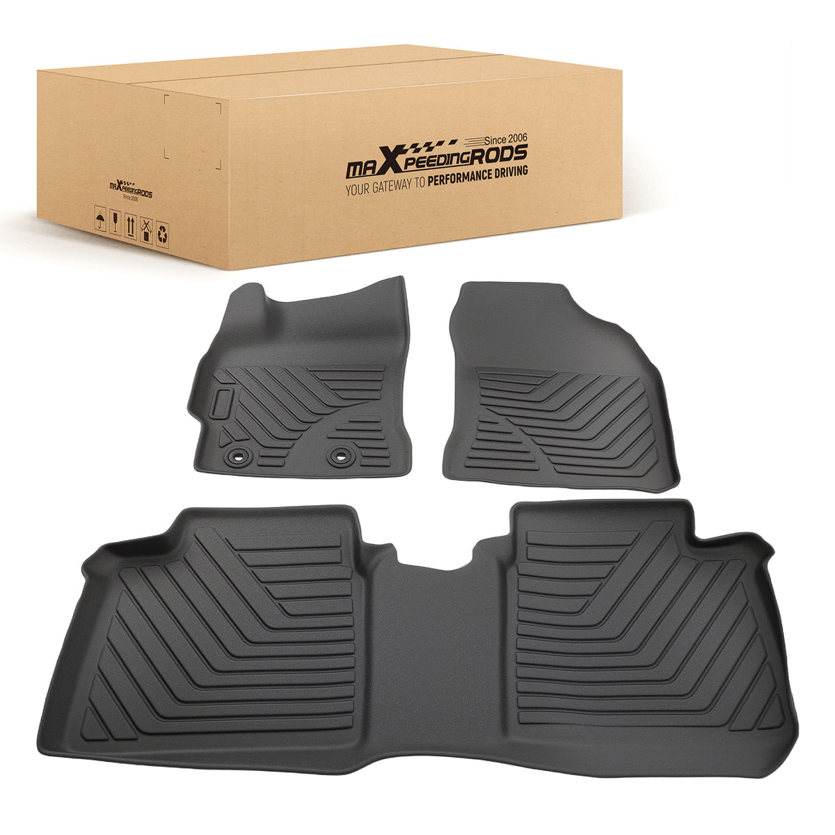 Anti-Slip Floor Mats Liner compatible For Toyota Corolla 2014-2019 TPE Rubber FrontRear