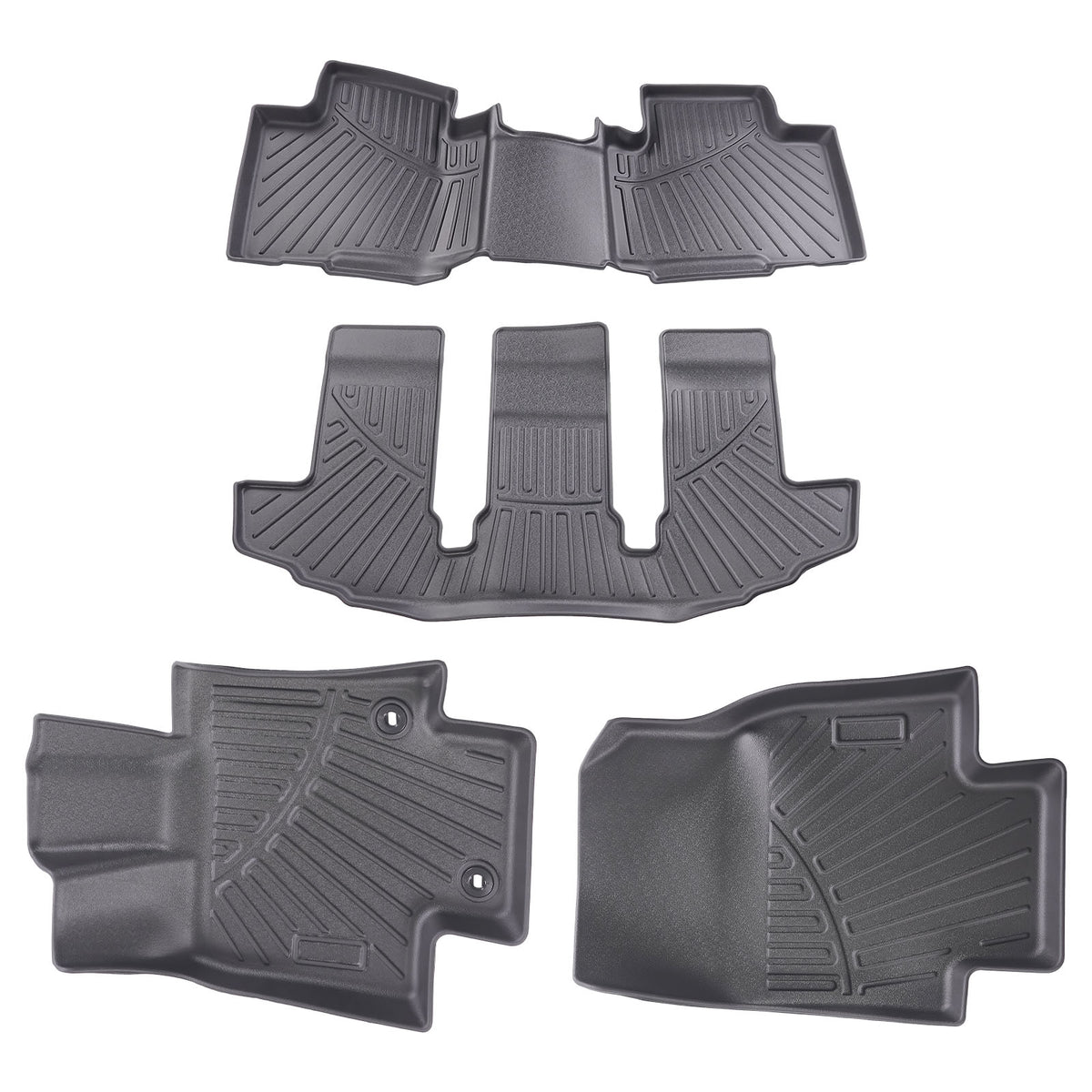 Floor Mats Liners compatible For Toyota Highlander TPE Rubber Carpet All  Weather 2020-2024
