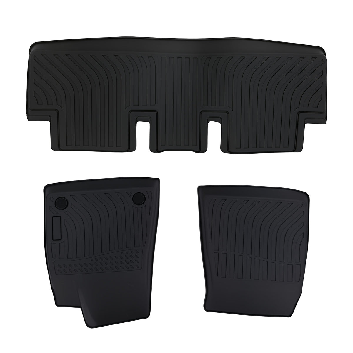 All- Weather Black Floor Mats compatible For Tesla 3 2017-2023 TPE Anti-Slip Waterproof