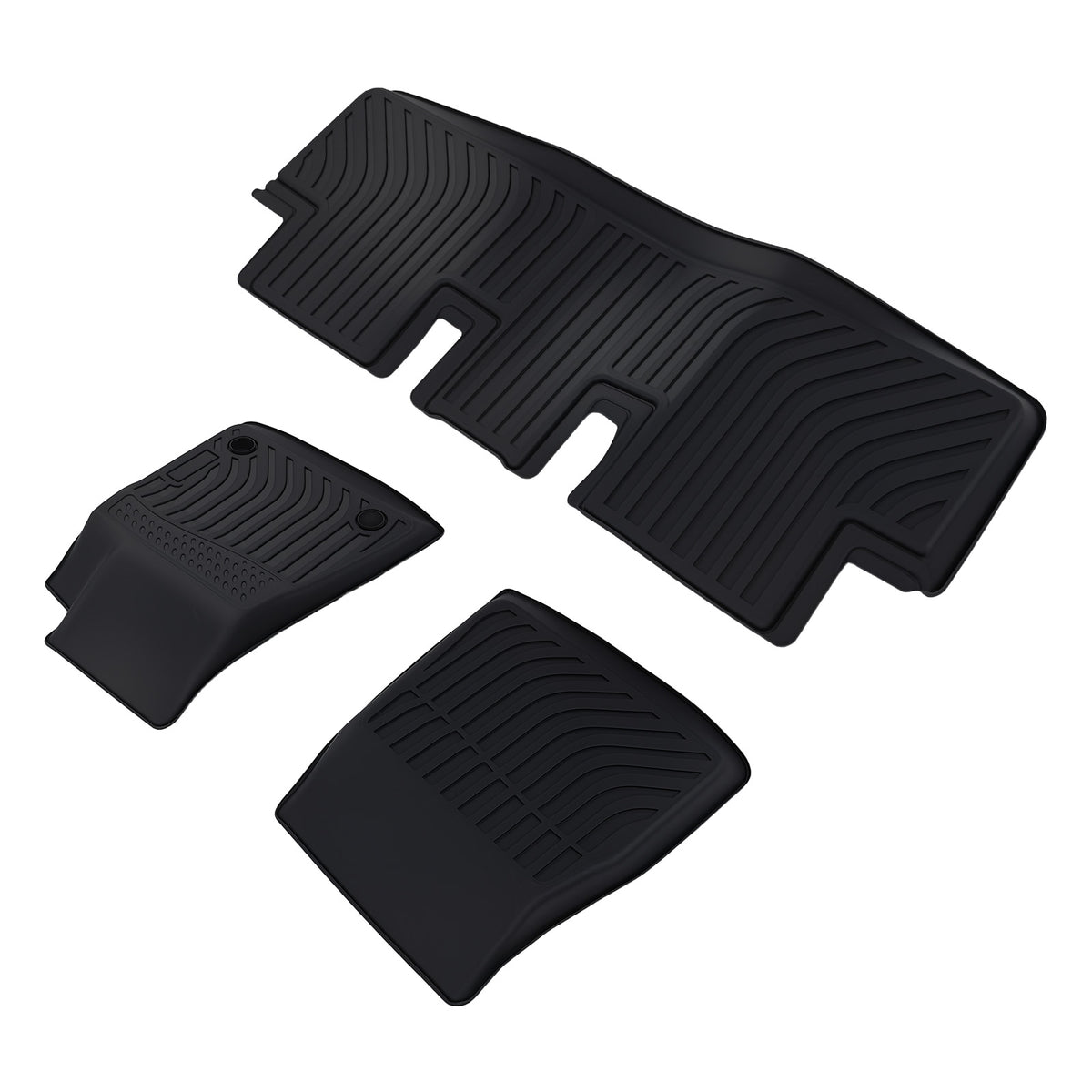 All- Weather Black Floor Mats compatible For Tesla 3 2017-2023 TPE Anti-Slip Waterproof