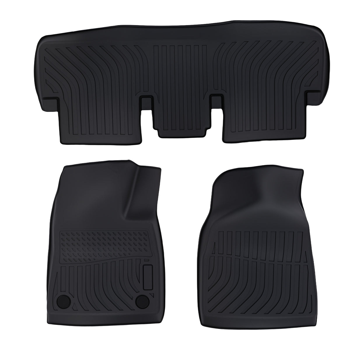 Black TPE Carpet Floor Mats compatible For Tesla Model 3 2024 2025 All  Weather Car Mat