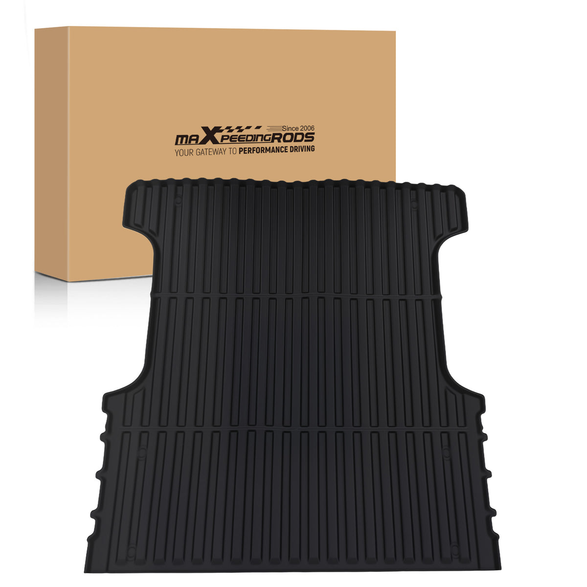 Black TPE Truck Bed Mat compatible For Toyota Tundra Crew Max 5.5Ft 2022-2025 Anti-Slip