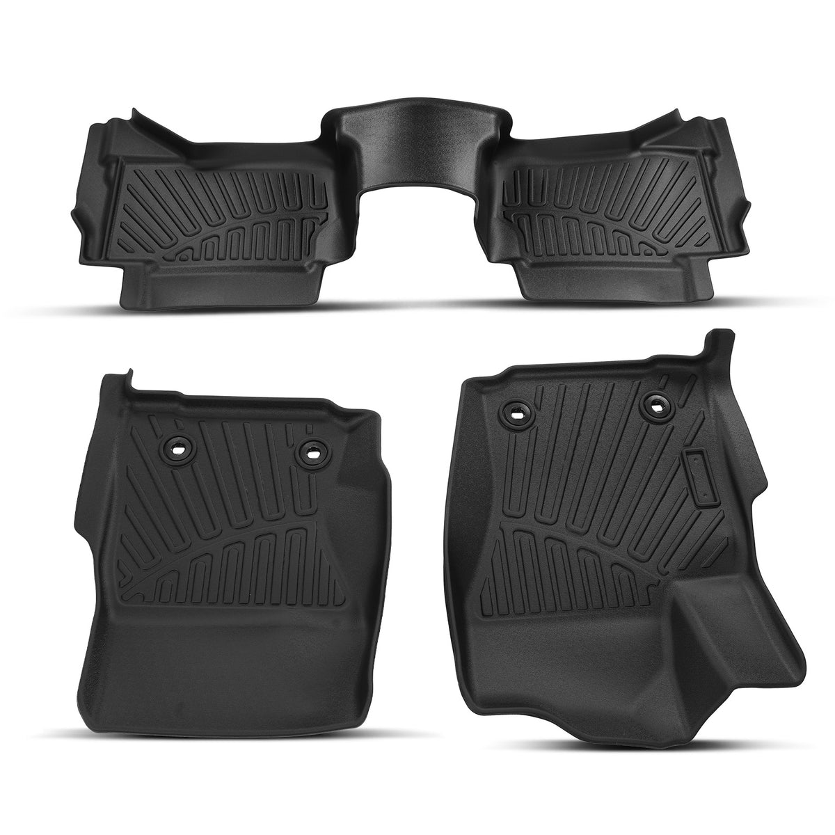 Floor Liner Mat compatible For Toyota Tacoma Double Cab 2024 All  Weather Black New